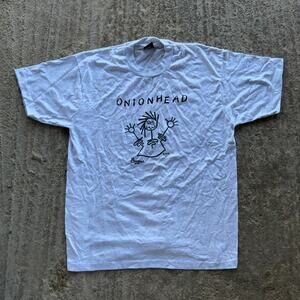 VINTAGE 90S ONIONHEAD ART T-SHIRT OBSCURE GRAPHIC SINGLE STITCH MENS XL